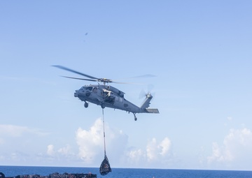 USS Iwo Jima Sailors Conduct a Replenishment At Sea