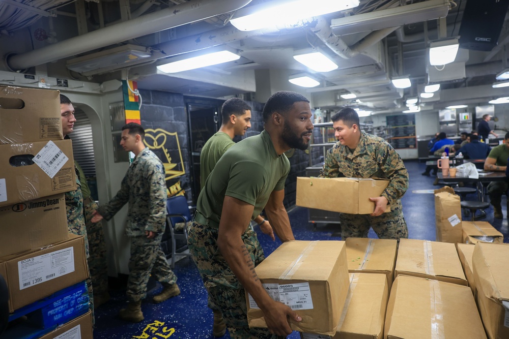 USS Iwo Jima Sailors Conduct a Replenishment At Sea USS Iwo Jima Sailors Conduct a Replenishment At Sea