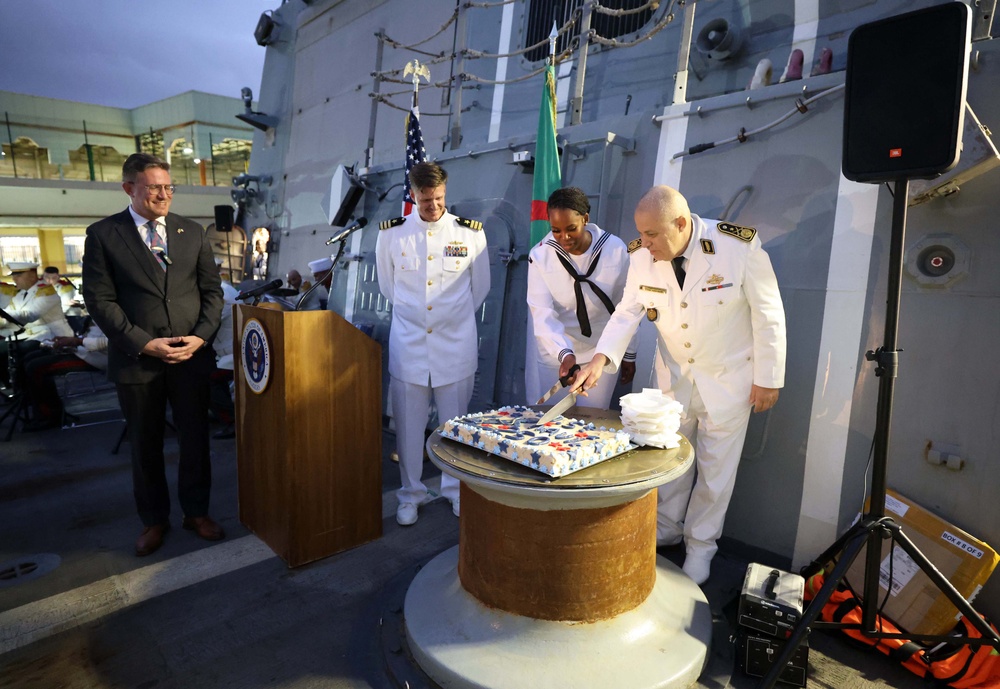 USS Roosevelt (DDG 80) Celebrates 250th Navy Birthday in Algiers, Algeria