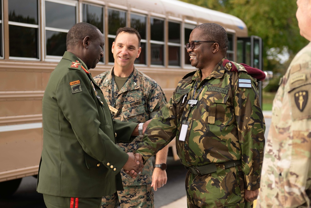 2025 IHOF Inductees Kosovo Minister of Defense HE Ejup Maqedonci , Zambian Army Commander LTG Geoffrey Zyeele visit USAWC