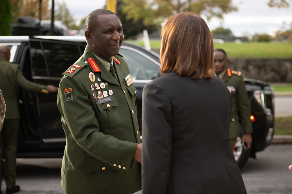 2025 IHOF Inductees Kosovo Minister of Defense HE Ejup Maqedonci , Zambian Army Commander LTG Geoffrey Zyeele visit USAWC