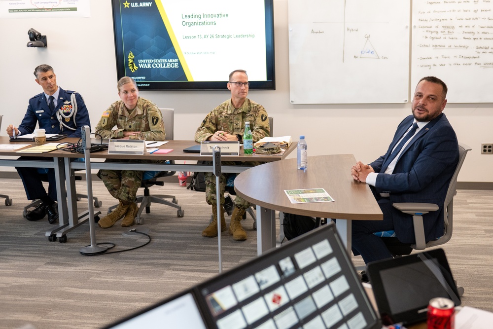 2025 IHOF Inductees Kosovo Minister of Defense HE Ejup Maqedonci , Zambian Army Commander LTG Geoffrey Zyeele visit USAWC