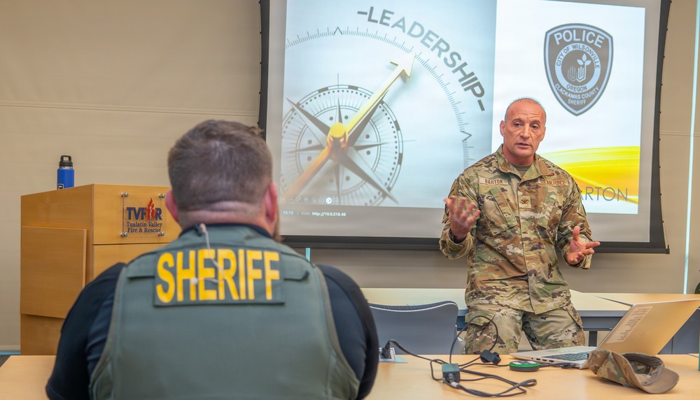 Oregon Air National Guard Colonel Shares Personal Leadership Lessons with First Responders