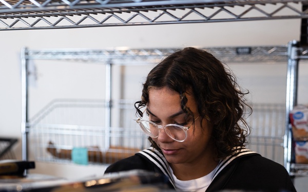 Navy and Marine Corps Volunteer at Small Things Market in Philadelphia