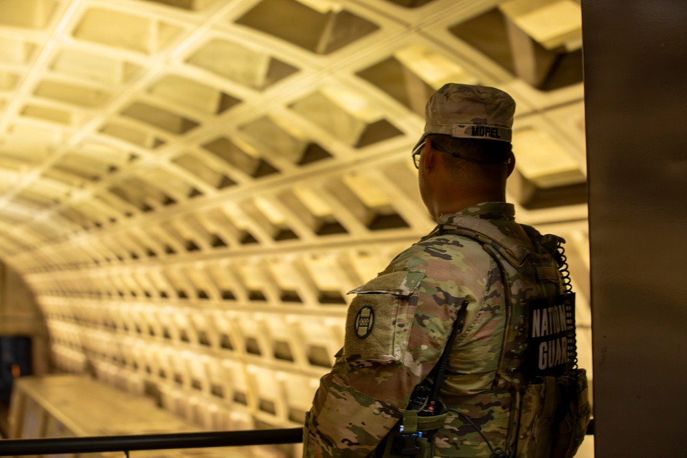 S.C. Guard Soldiers Patrol Federal Center Metro Station
