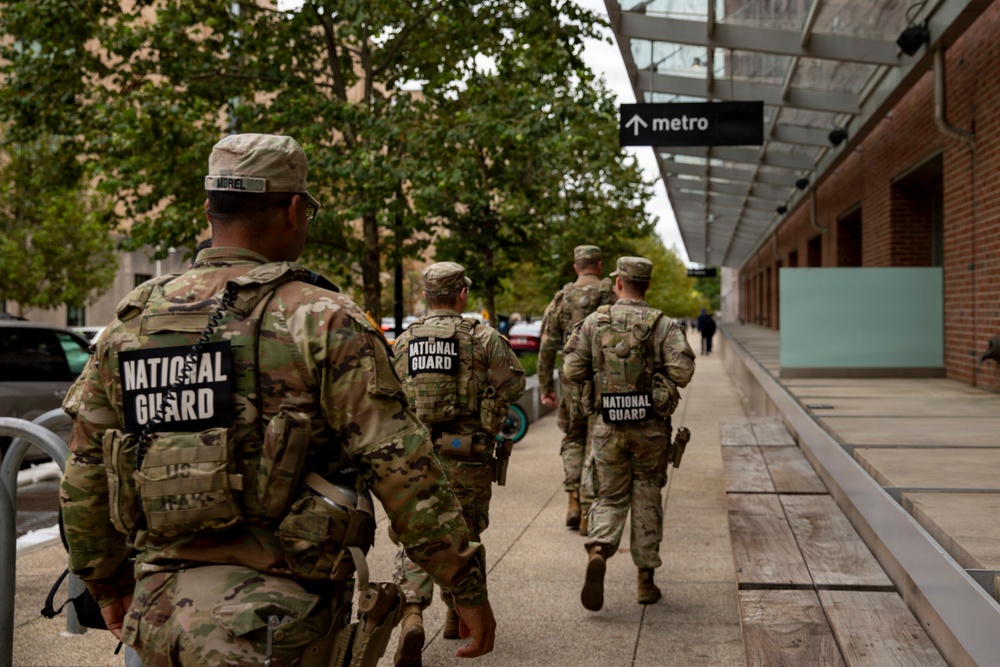 S.C. Guard Soldiers Patrol Federal Center Metro Station