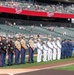 Sailors are recognized during the Minnesota Twins Armed Forces Appreciation Day