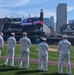 Sailors are recognized during the Minnesota Twins Armed Forces Appreciation Day