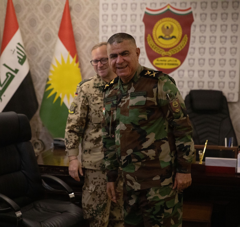 Joint Operations Command Advisory Team-North Visits Peshmerga General Directorate of Media and National Awareness in Key Leadership Engagement Meeting