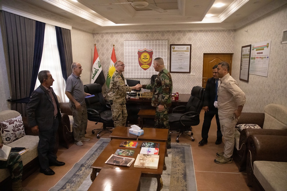 Joint Operations Command Advisory Team-North Visits Peshmerga General Directorate of Media and National Awareness in Key Leadership Engagement Meeting