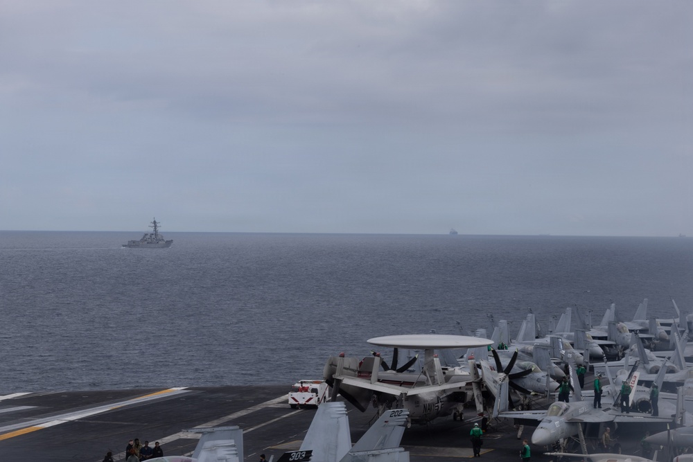 Carrier Strike Group 12 Transits Strait of Gibraltar Carrier Strike Group 12 Transits Strait of Gibraltar