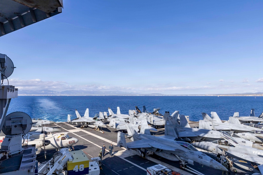 USS Gerald R. Ford (CVN 78) Departs Palma de Mallorca, Spain