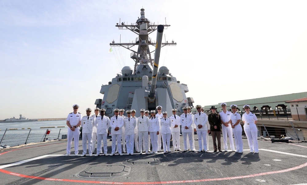 USS Roosevelt (DDG 80) Conducts a Ship Tour for the Algerian Navy in Algiers, Algeria