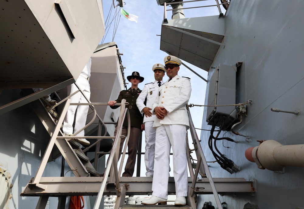 USS Roosevelt (DDG 80) Conducts a Ship Tour for the Algerian Navy in Algiers, Algeria