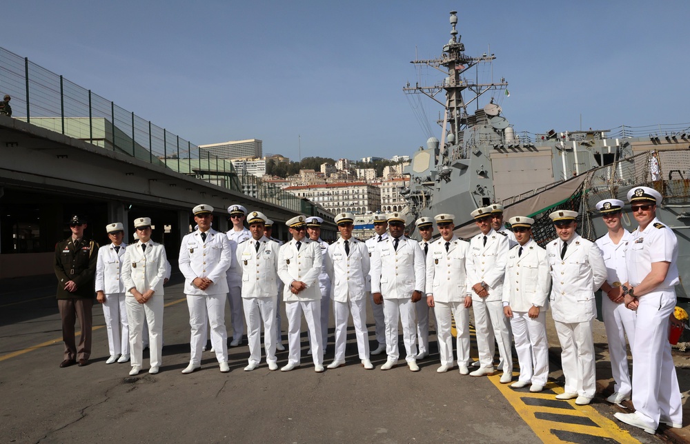 USS Roosevelt (DDG 80) Conducts a Ship Tour for the Algerian Navy in Algiers, Algeria