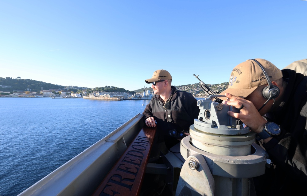USS Roosevelt (DDG 80) Departs Toulon, France during a Scheduled Deployment USS Roosevelt (DDG 80) Departs Toulon, France during a Scheduled Deployment