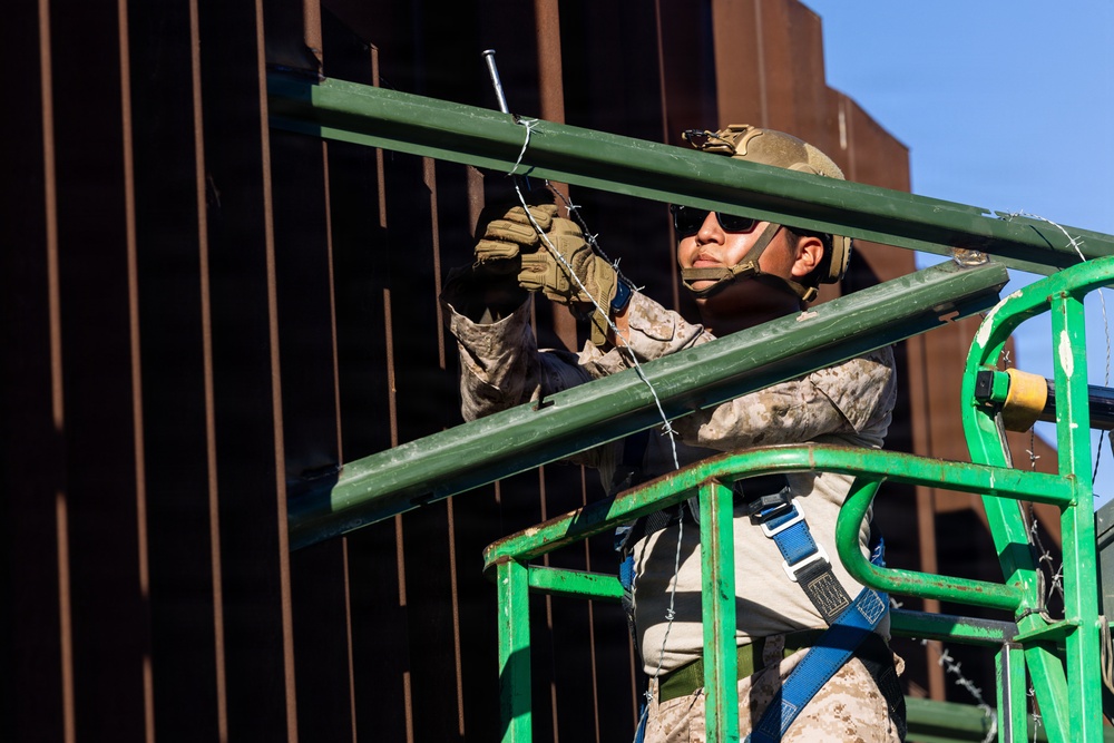 JTF-SB Marines Strengthen Barrier Reinforcement Efforts