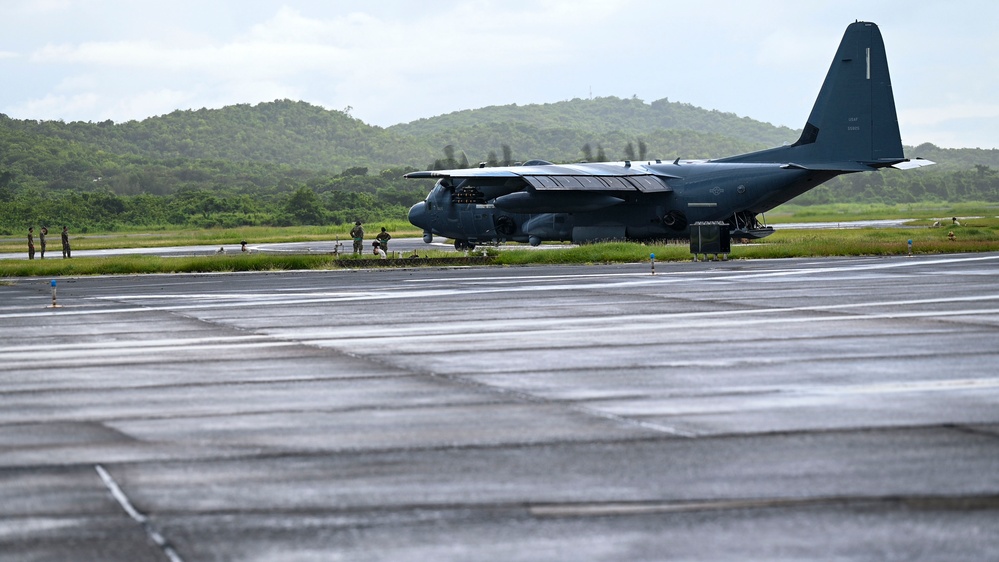 AC-130 lands in Puerto Rico