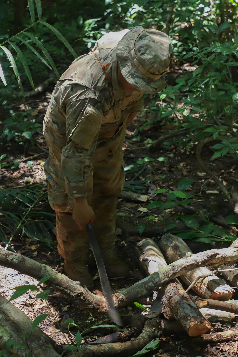 Combined Jungle Operations Training Course Primitive Shelter