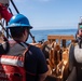 U.S. Coast Guard Buoy Tender George Cobb completes buoy swap operation off the coast of San Pedro, California.