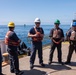 U.S. Coast Guard Buoy Tender George Cobb completes buoy swap operation off the coast of San Pedro, California.