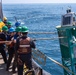 U.S. Coast Guard Buoy Tender George Cobb completes buoy swap operation off the coast of San Pedro, California.