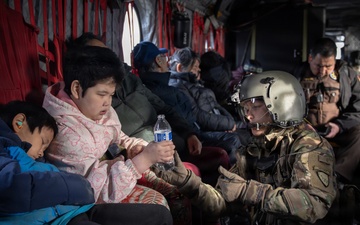 Alaska Army National Guard aviators recover displaced Alaskans from Kwigillingok