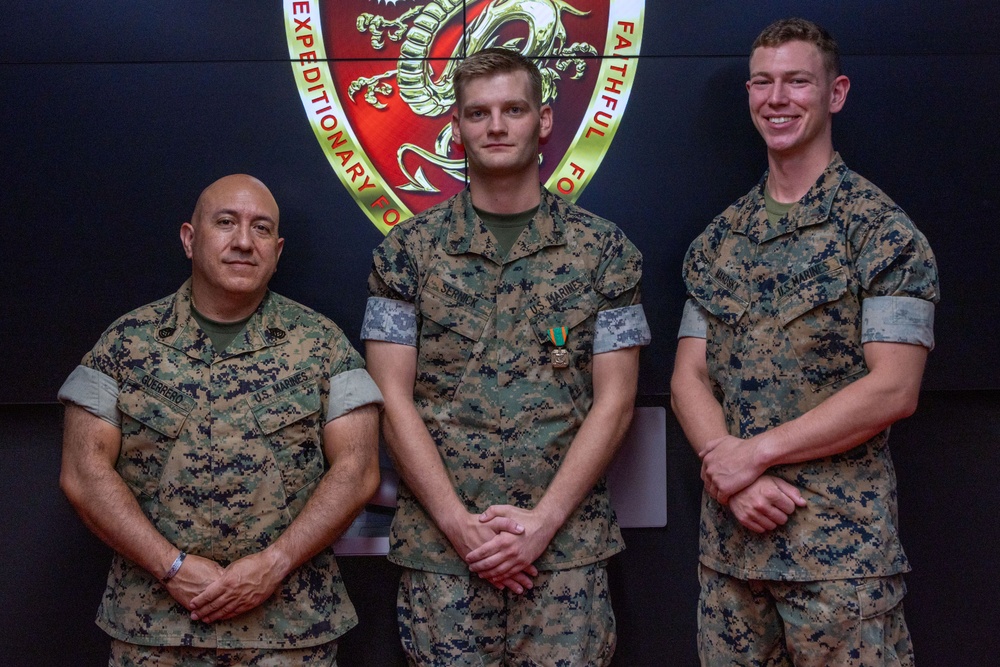 III Marine Expeditionary Force Finance Marines receive Navy and Marine Corps Achievement Medals