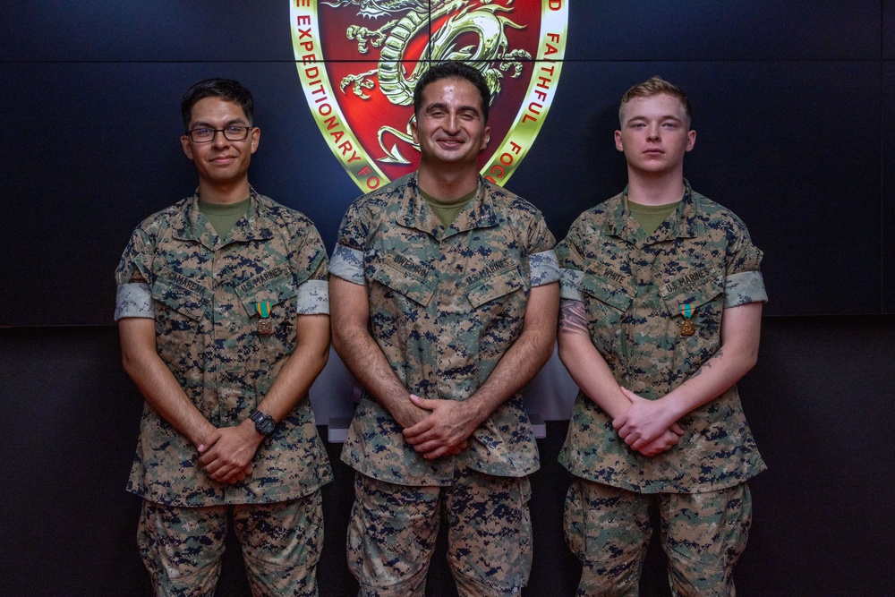 III Marine Expeditionary Force Finance Marines receive Navy and Marine Corps Achievement Medals
