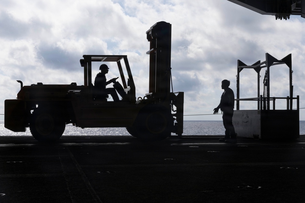 USS Gerald R. Ford (CVN 78) Hangar Bay Equipment Transport USS Gerald R. Ford (CVN 78) Hangar Bay Equipment Transport