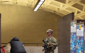 National Guard soldiers patrol Farragut Station