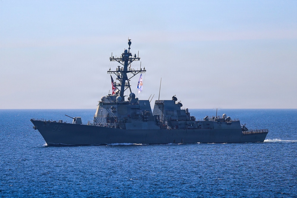 The USS Paul Ignatius (DDG 117) Passes the USS Bainbridge (DDG 96)