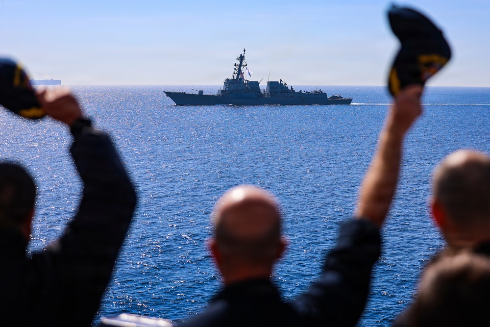 The USS Paul Ignatius (DDG 117) Passes the USS Bainbridge (DDG 96)