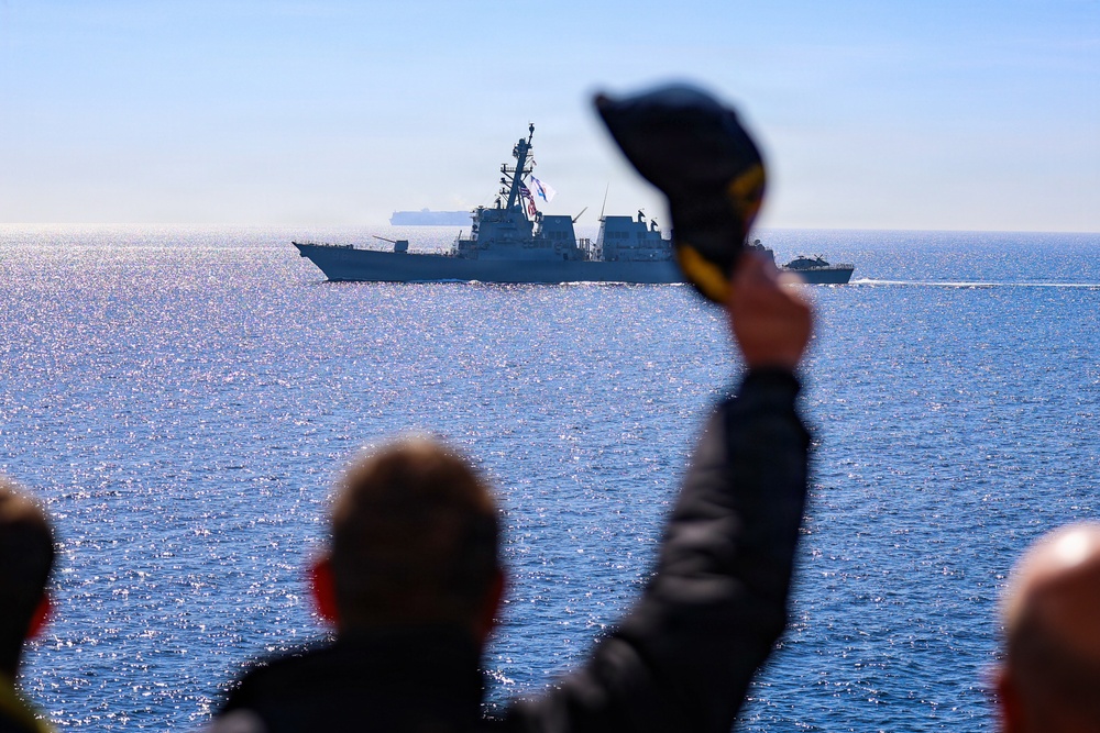 The USS Paul Ignatius (DDG 117) Passes the USS Bainbridge (DDG 96)