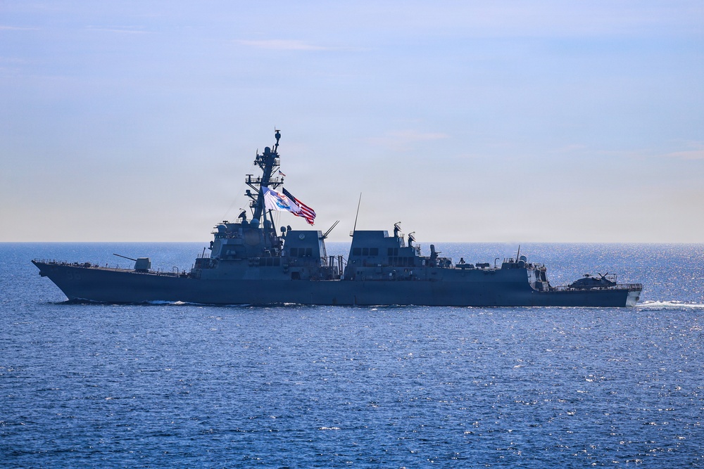 The USS Paul Ignatius (DDG 117) Passes the USS Bainbridge (DDG 96)