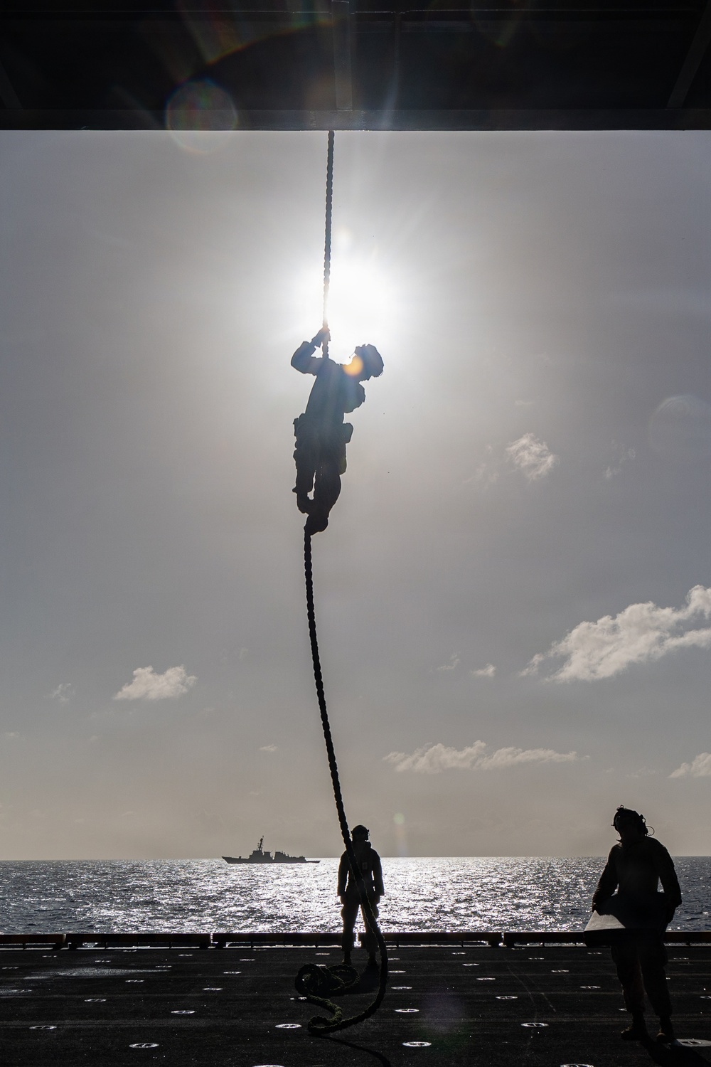 22nd MEU(SOC) | BLT Fast Rope Sustainment Training on USS Iwo Jima