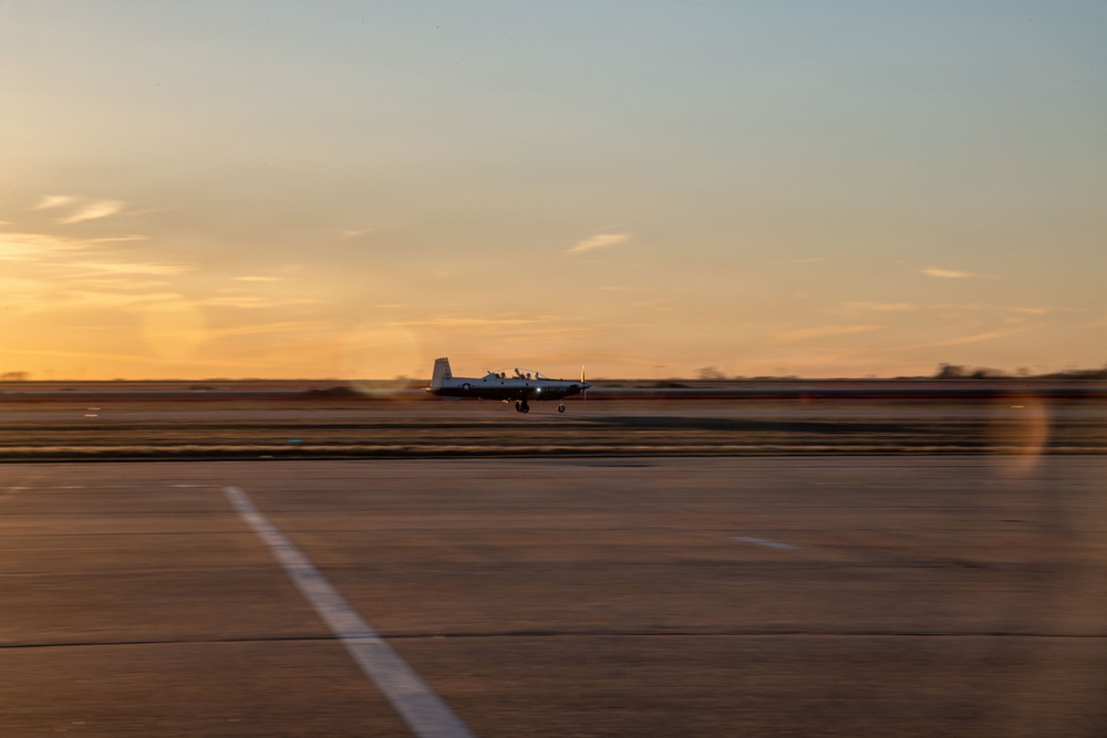 T-6 at Sunset
