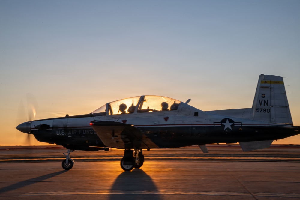 T-6 at Sunset