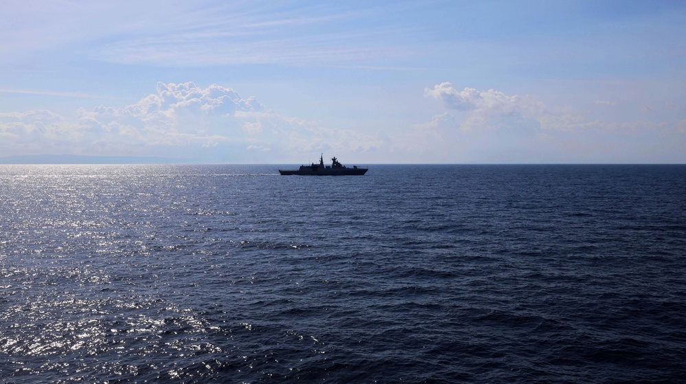USS Roosevelt (DDG 80) and Algerian Navy Conduct PASSEX in the Mediterranean Sea