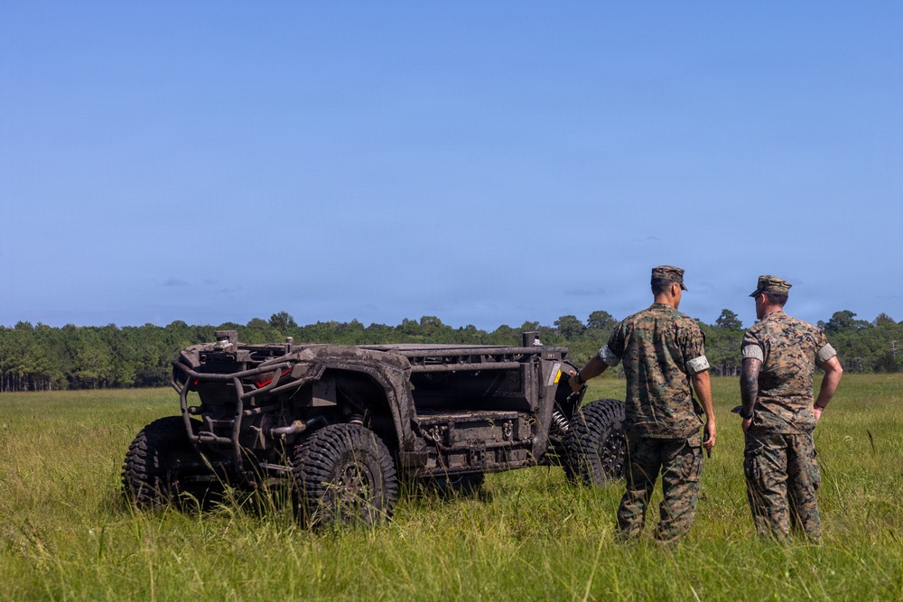Marines Across 2nd MLG attend Unmanned Ground Vehicle Demonstration