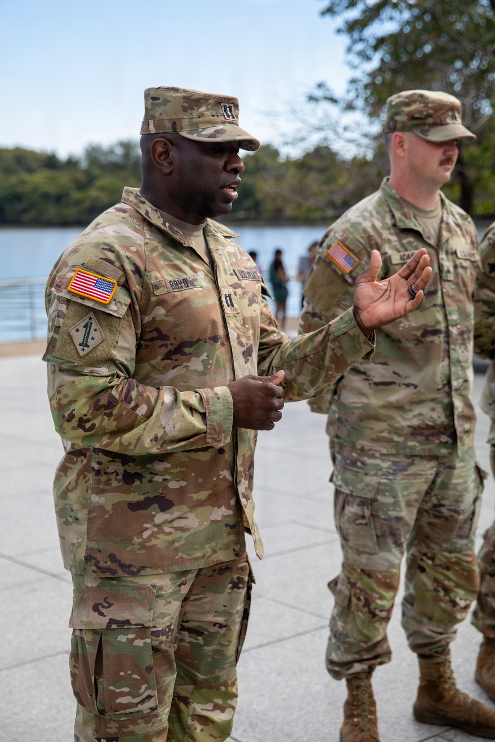 Mississippi National Guard Soldiers conduct a promotion ceremony in Washington, D.C.