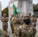 A Mississippi National Guard Soldier gets promoted in front of the Martin Luther King, Jr. Memorial