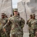 A Mississippi National Guard Soldier gets promoted in front of the Martin Luther King, Jr. Memorial
