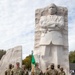 Mississippi National Guard Soldiers take a photo in front of the Martin Luther King, Jr. Memorial