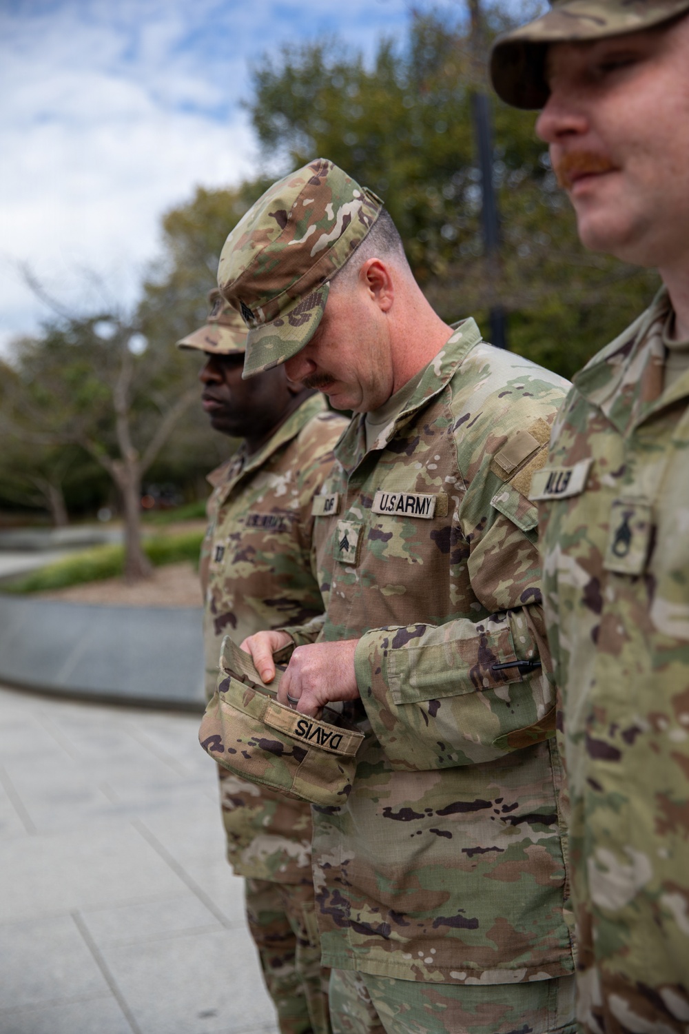 Mississippi National Guard Soldiers conduct a promotion ceremony in Washington, D.C.