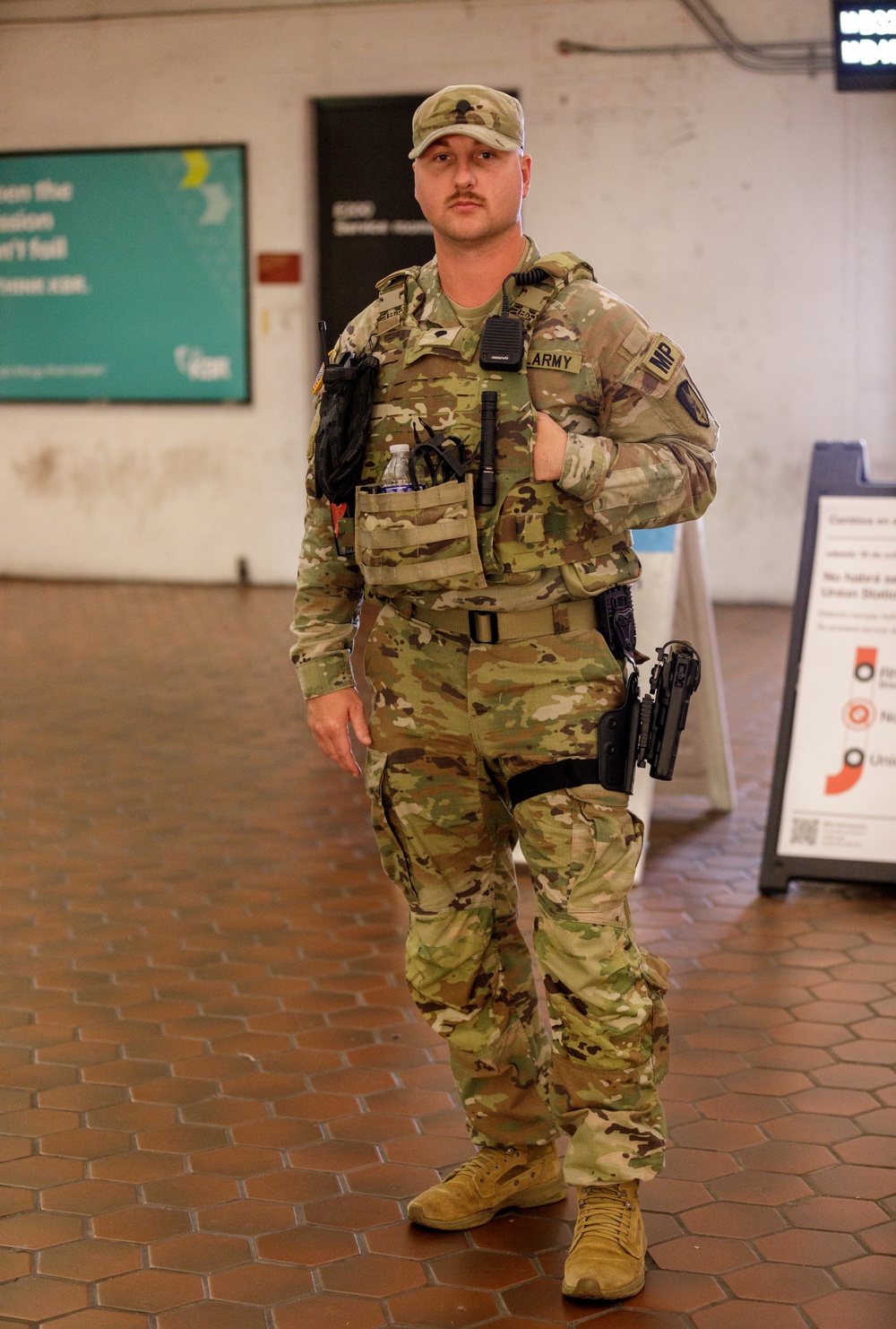 Soldier in the Metro Station Soldier in the Metro Station