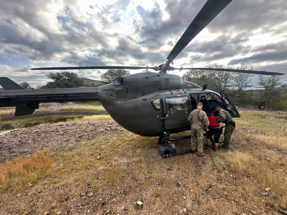 CBP and Joint Task Force -Southern Border executes life-saving air mission