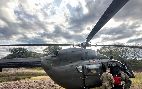 CBP and Joint Task Force -Southern Border executes life-saving air mission