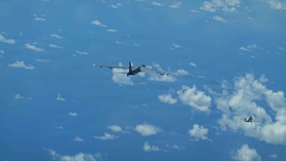 B-52H, F35 conduct bomber attack demo
