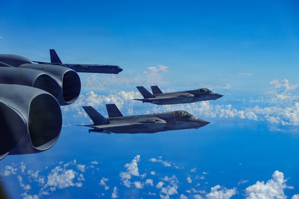 B-52H, F35 conduct bomber attack demo